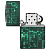  Zippo 48408 - Pattern - Glow In The Dark Green