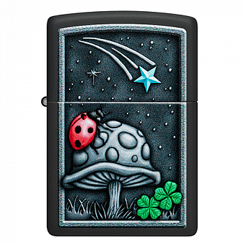  Zippo 48724 - Ladybug Design - Black Matte