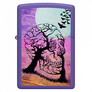  Zippo 48638 - Skull Tree - Purple Matte