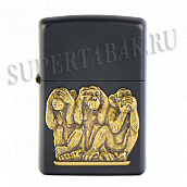  Zippo 29409 - Three Monkeys - Black Matte