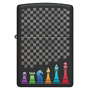  Zippo 48662 - Chess Pieces - Black Matte