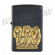  Zippo 29409 - Three Monkeys - Black Matte