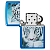  Zippo 48951 - White Tiger - High Polish Blue 