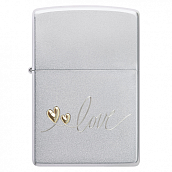  Zippo 48725 - Love Design - Satin Chrome