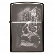  Zippo 49141 - Skull Design - Black Ice